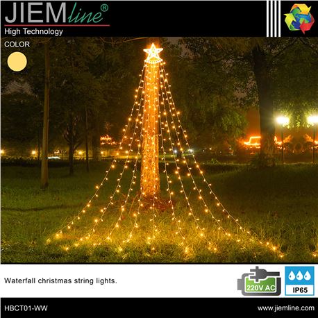 CASCADA + ESTRELLA LED BLANCO CÁLIDO - HBCT01-WW-1