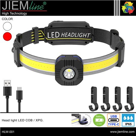 LINTERNA CABEZA LED XPG / COB - HLW-001-1