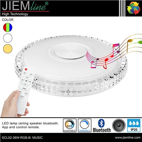 PLAFON LED TECHO RGB+CCT 36W BLUETOOTH - SCL02-36W-RGB-B-MUSIC-1