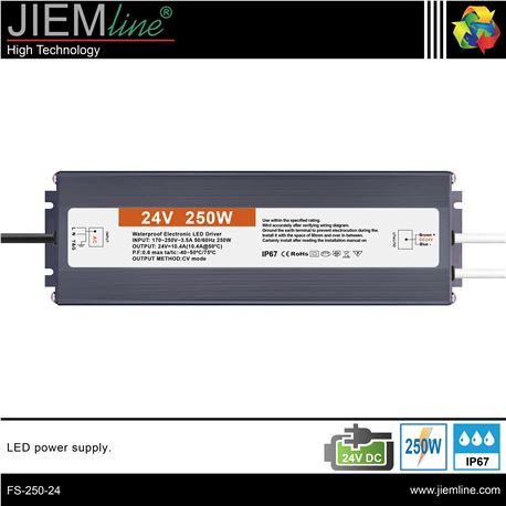FUENTE ALIMENTACIÓN 250W 24V DC IP67 - FS-250-24