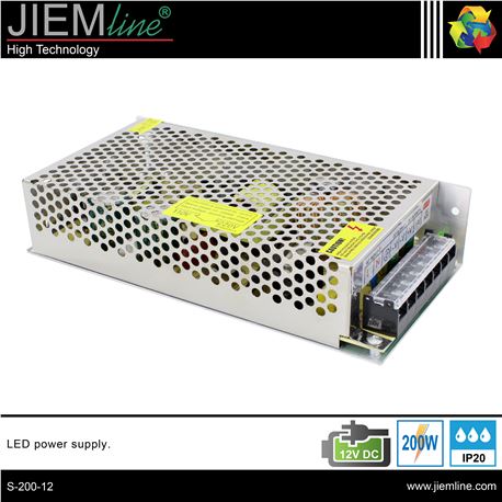 FUENTE ALIMENTACIÓN 200W 12V DC IP20 - S-200-12