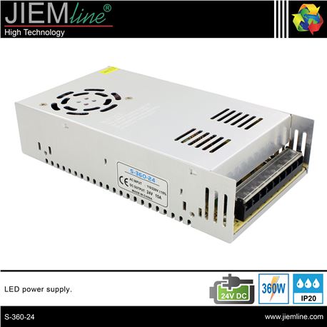 FUENTE ALIMENTACIÓN 360W 24V DC IP20 - S-360-24