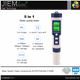 PROBADOR DIGITAL DE CALIDAD DEL AGUA 5 EN 1 - EZ9909SP-2