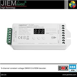 CONTROLADOR TIRA LED RGB+CCT DMX512 & RDM - D5-CX