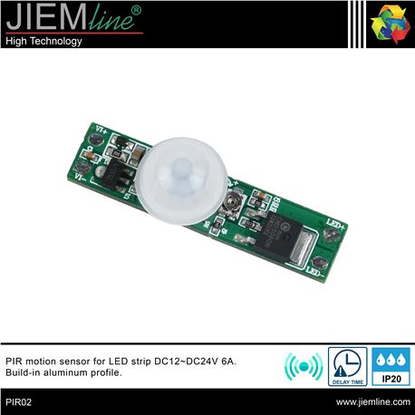 SENSOR MOVIMIENTO PIR - TIRAS LED 12V/24V DC - PIR02