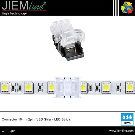 CONECTOR 2pin TIRA LED-TIRA LED - C-TT-2pin