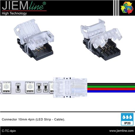 CONECTOR 4pin TIRA LED-CABLE - C-TC-4pin
