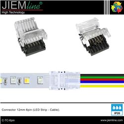 CONECTOR 6pin TIRA LED-CABLE - C-TC-6pin