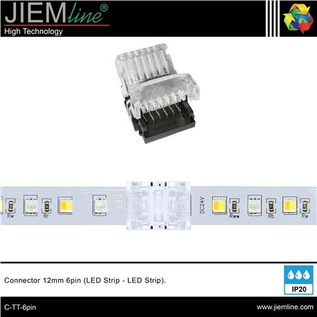 CONECTOR 6pin TIRA LED-TIRA LED - C-TT-6pin