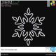 COPO NIEVE 2D NEÓN LED CW 58X58 cm - M11-6M-CW