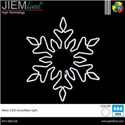 COPO NIEVE 2D NEÓN LED CW 58X58 cm - M11-6M-CW