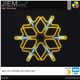 COPO NIEVE 2D NEÓN LED WY 59X59 cm - M14-WY