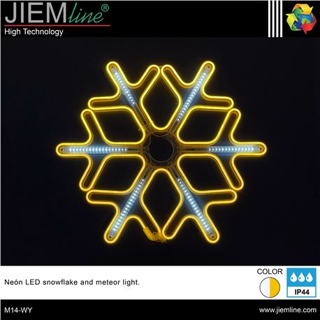 COPO NIEVE 2D NEÓN LED WY 59X59 cm - M14-WY