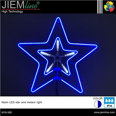 ESTRELLA 2D NEÓN LED WB 57X57 cm - M16-WB