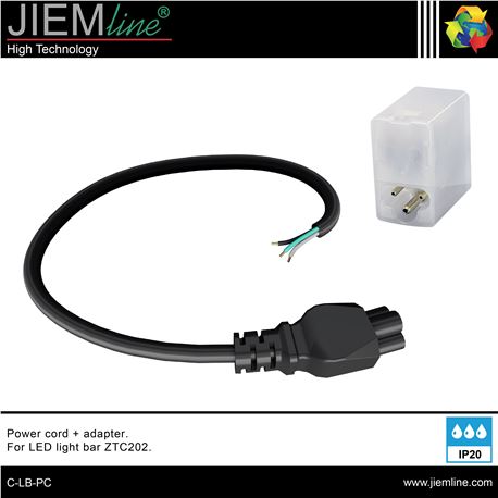 SET CABLE ALIMENTACIÓN BARRA LED ZTC202 - C-LB-PC