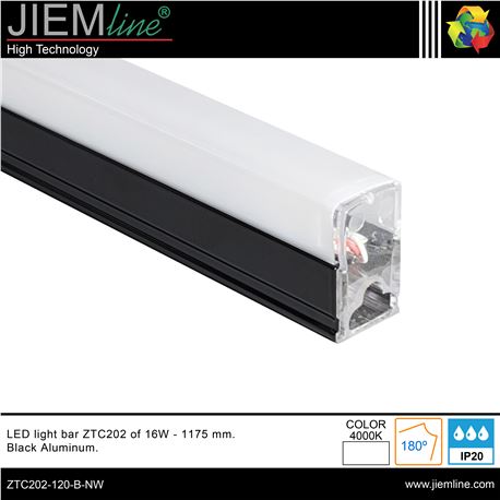 BARRA LED BLANCO NEUTRO 16W 1175 mm - ZTC202-120-B-NW