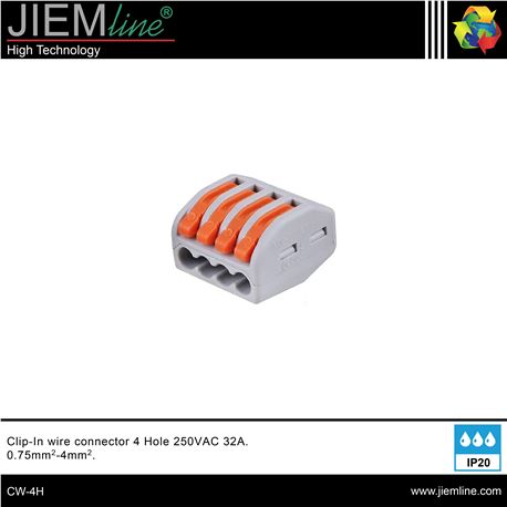CONECTOR CLIP 4pin PARA CABLE - CW-4H