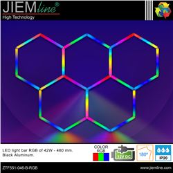 KIT HEXAGONO LED RGB 42W BARRAS 460 mm - ZTF551-046-B-RGB-1