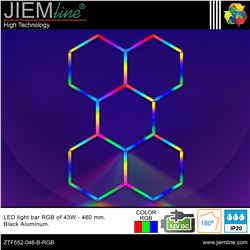 KIT HEXAGONO LED RGB 43W BARRAS 460 mm - ZTF552-046-B-RGB-1
