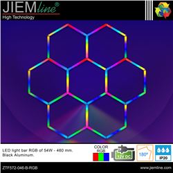 KIT HEXAGONO LED RGB 54W BARRAS 460 mm - ZTF572-046-B-RGB-1