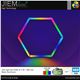 KIT HEXAGONO LED RGB 11W BARRAS 460 mm - ZTF510-046-B-RGB-1