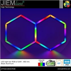 KIT HEXAGONO LED RGB 20W BARRAS 460 mm - ZTF520-046-B-RGB-1
