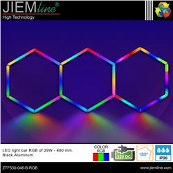 KIT HEXAGONO LED RGB 29W BARRAS 460 mm - ZTF530-046-B-RGB-1