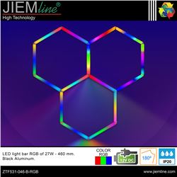 KIT HEXAGONO LED RGB 27W BARRAS 460 mm - ZTF531-046-B-RGB-1