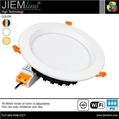 DOWNLIGHT LED RGB+CCT 25W WIFI 2,4 Ghz - FUT-060 RGB+CCT-1