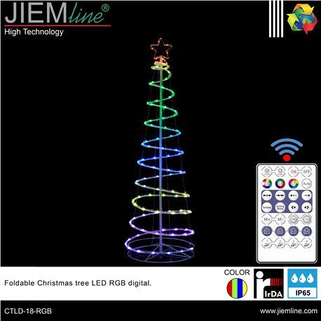 ARBOL PLEGABLE LED RGB DIGITAL 55X180 cm - CTLD-18-RGB-1