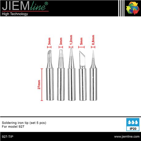 SET 5 PUNTAS SOLDADOR ESTAÑO DIGITAL - 927-TIP