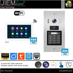 KIT VIDEOPORTERO IC BUS PLC 2 HILOS - 1 VIVIENDA - KIT-1-PLC-S-W-1