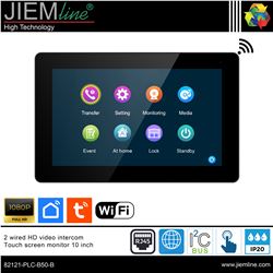 MONITOR NEGRO TÁCTIL HD IPS 10" TCP/IP WIFI VIDEOPORTERO PLC - 82121-PLC-B50-B-1