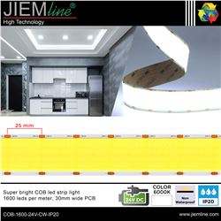 TIRA COB LED BLANCO FRÍO 24V DC IP20 5m - COB-1600-24V-CW-IP20